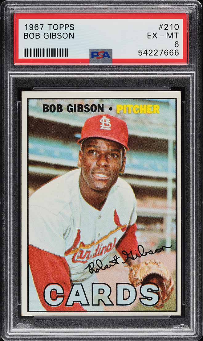 1967 Topps Bob Gibson #210 PSA 6 EXMT