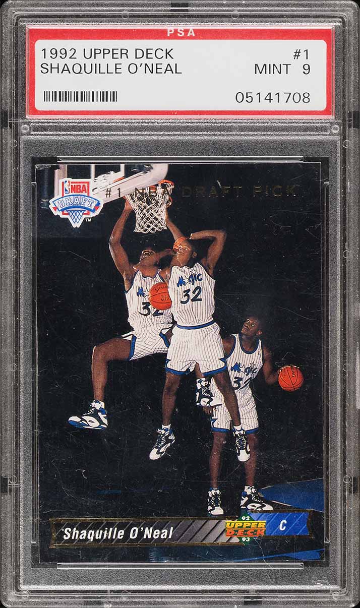 1992 Upper Deck Basketball Shaquille O'Neal ROOKIE #1 PSA 9 MINT