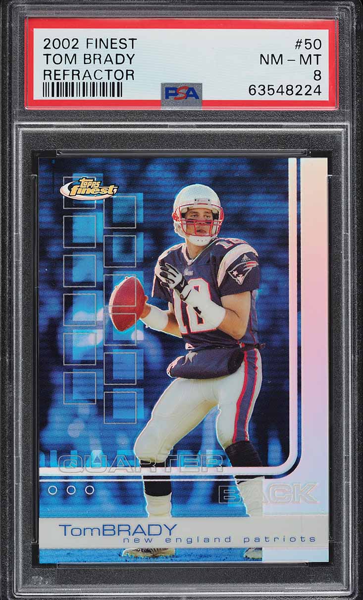 2002 Finest Refractor Tom Brady /250 #50 PSA 8 NM-MT