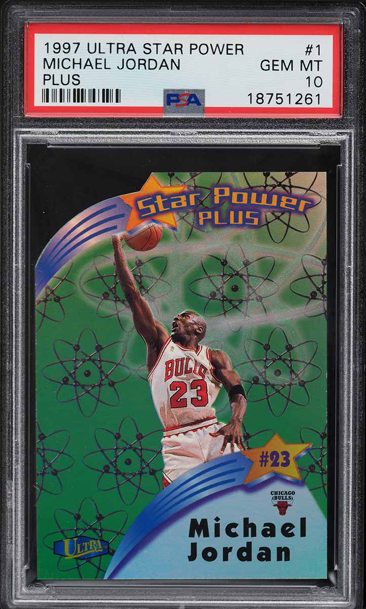 1997 Ultra Star Power Plus Die-Cut Michael Jordan #1 PSA 10 GEM MINT