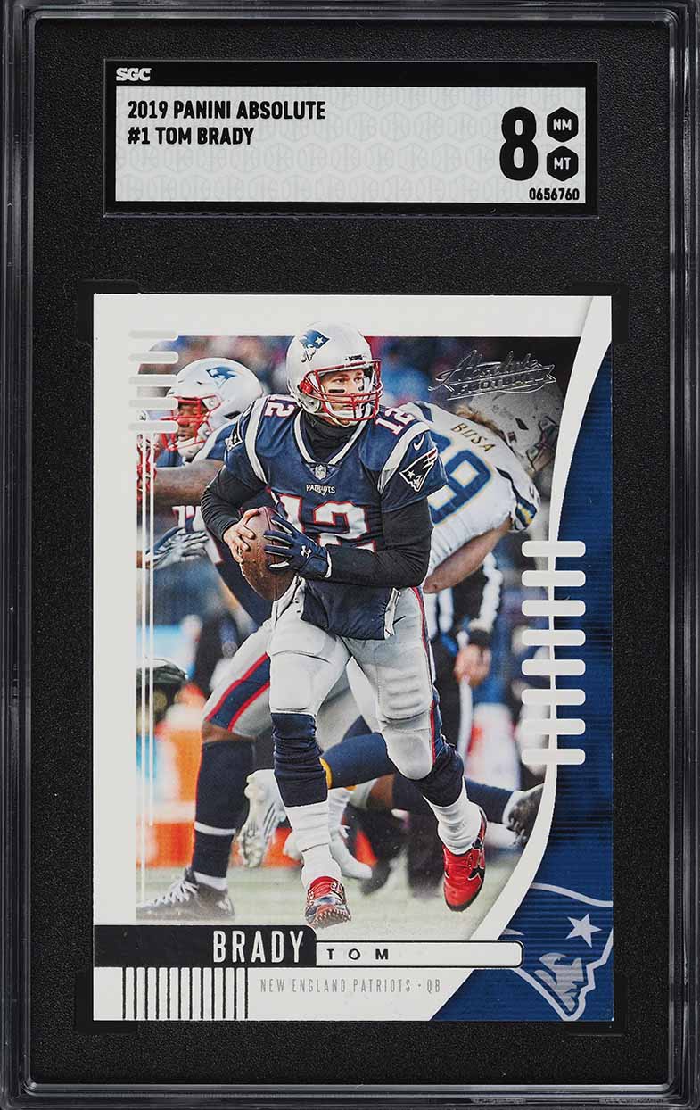 2019 Absolute Football Tom Brady #1 SGC 8 NM-MT