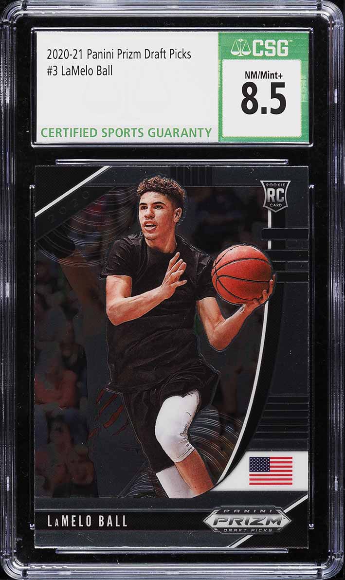 2020 Panini Prizm Draft Picks LaMelo Ball ROOKIE #3 CSG 8.5 NM-MT+