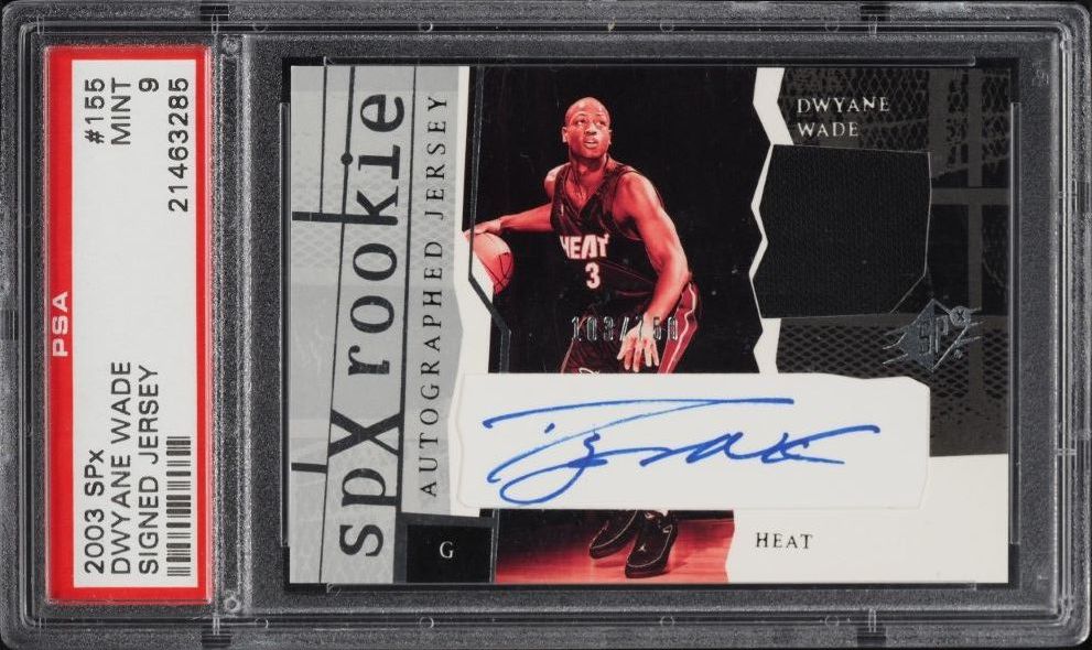 Dwyane Wade Topps Chrome PSA9 ルーキーカード 2003 Topps Chrome Black Refractor Dwyane Wade ROOKIE /500 #115 PSA