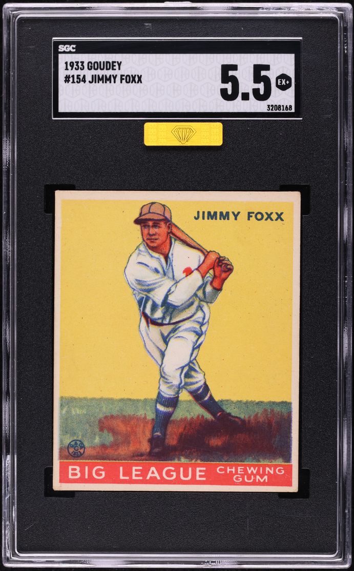 1933 Goudey Jimmy Foxx #154 MBA SGC 5.5 EX+