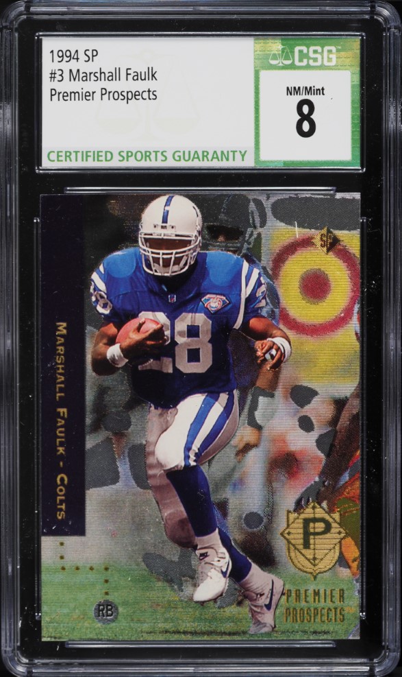 1994 SP Foil Marshall Faulk ROOKIE #3 CSG 8 NM-MT