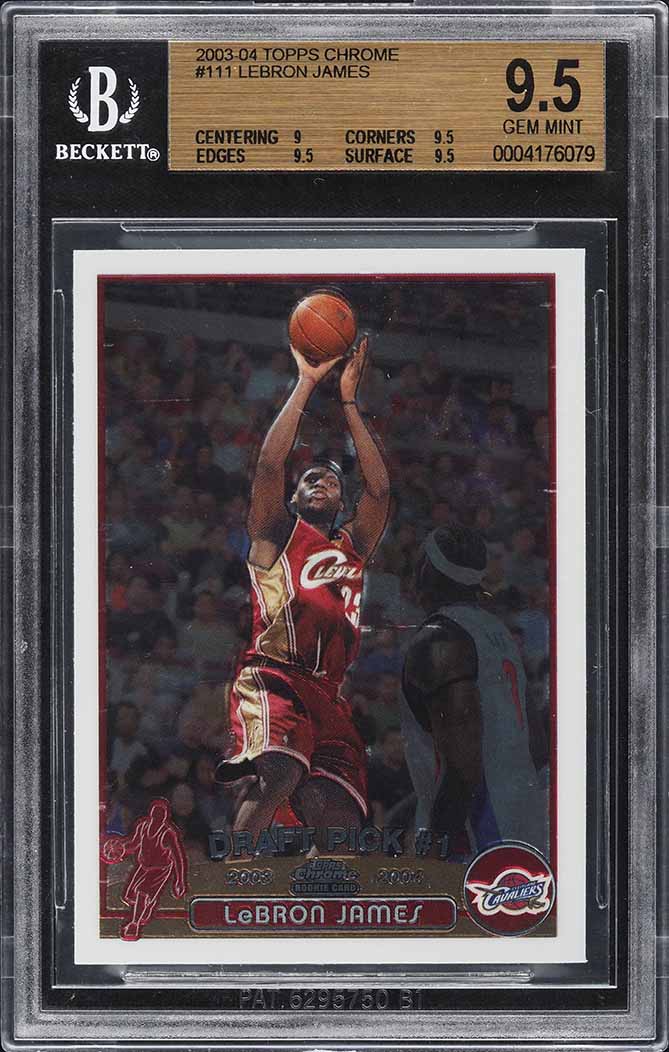 2003 Topps Chrome LeBron James ROOKIE #111 BGS 9.5 GEM MINT on