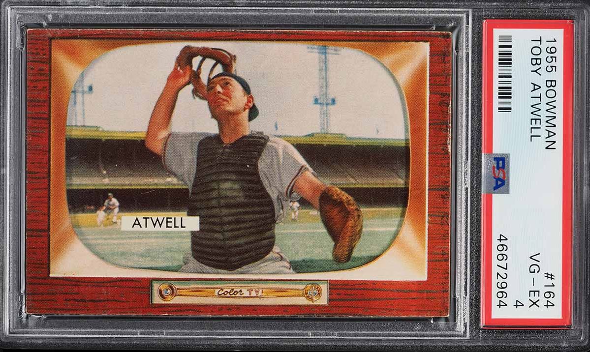 1955 Bowman Toby Atwell #164 PSA 4 VGEX