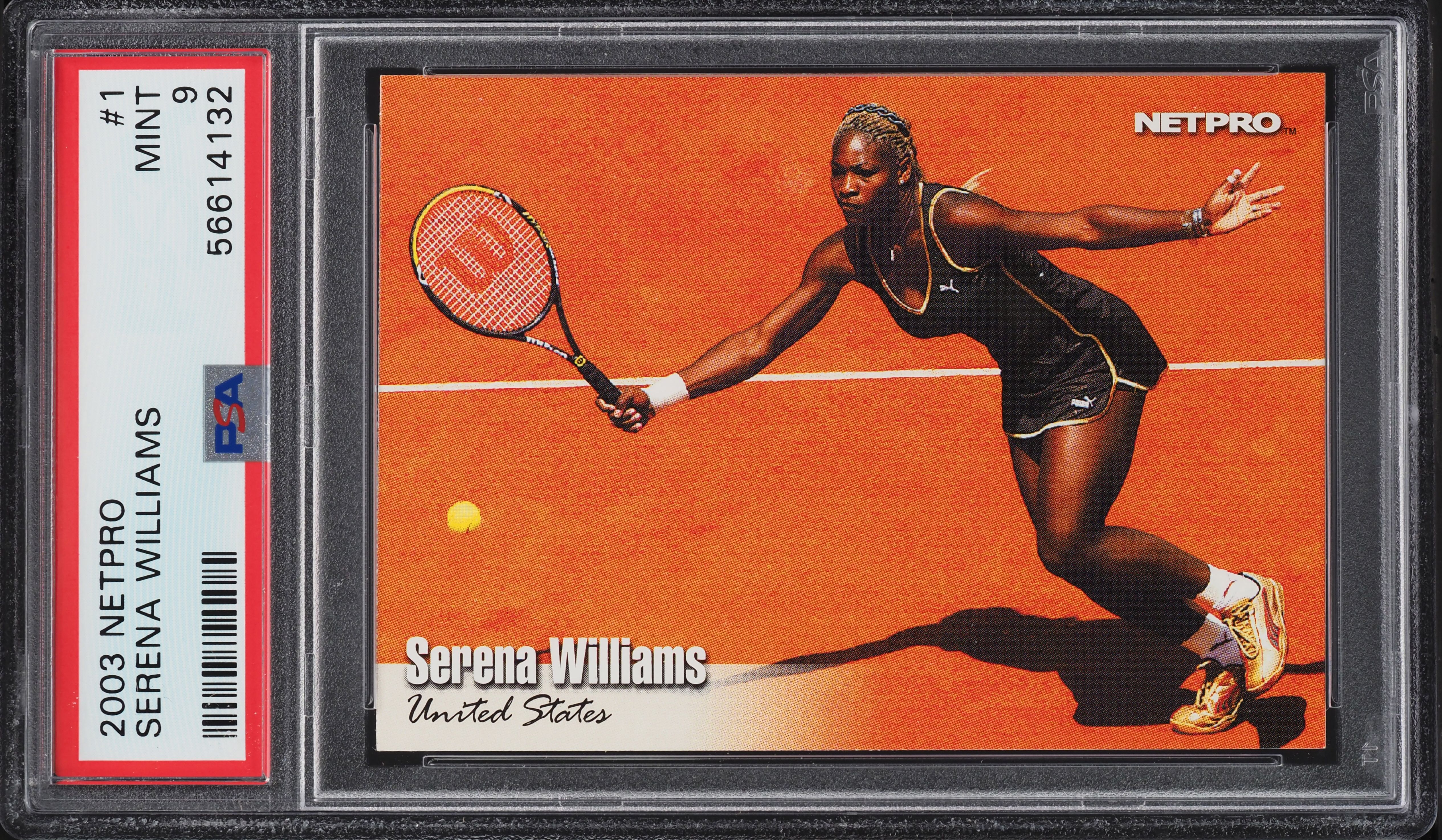 2003 Netpro Tennis Serena Williams ROOKIE #1 PSA 9 MINT on