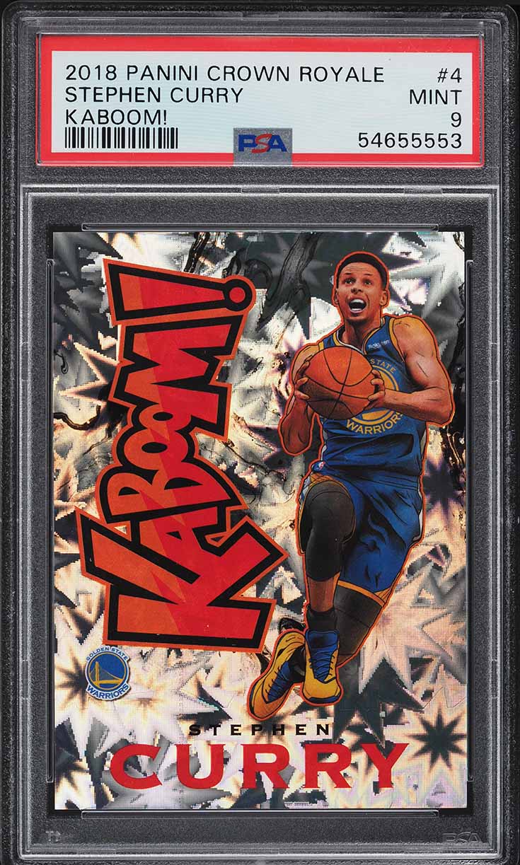2018 Panini Crown Royale Kaboom! Stephen Curry #4 PSA 9 MINT