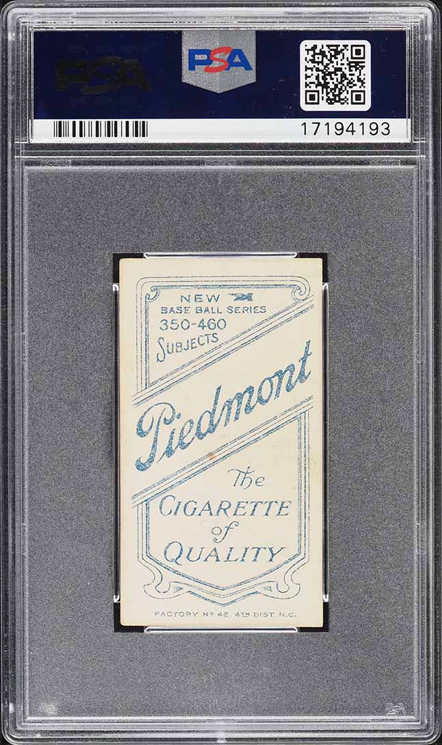 1909-11 T206 Arlie Latham PIEDMONT 350-460/42 PSA 5 EX