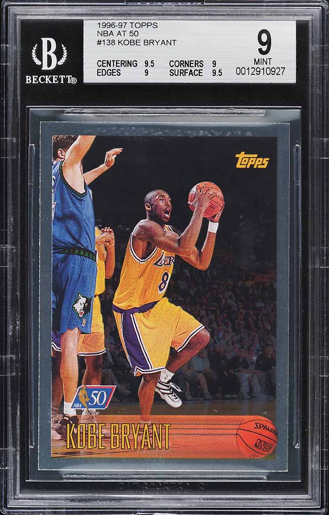 1996 Topps NBA at 50 Kobe Bryant ROOKIE #138 BGS 9 MINT