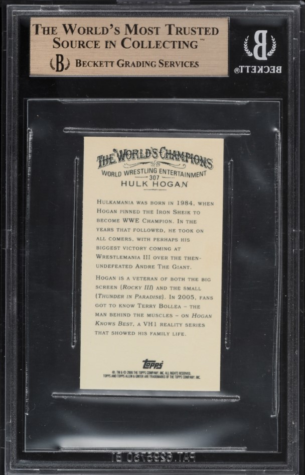 2006 Topps Allen & Ginter Mini Hulk Hogan #307 BGS 9.5 GEM MINT