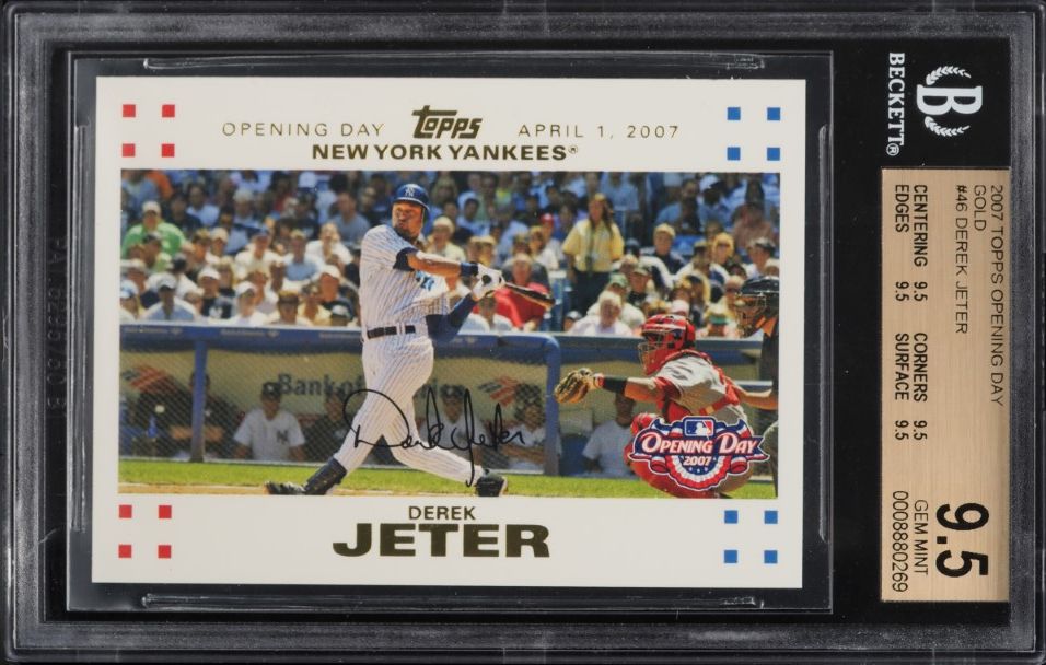 2007 Topps Opening Day Gold Derek Jeter /2007 #46 BGS 9.5 GEM MINT