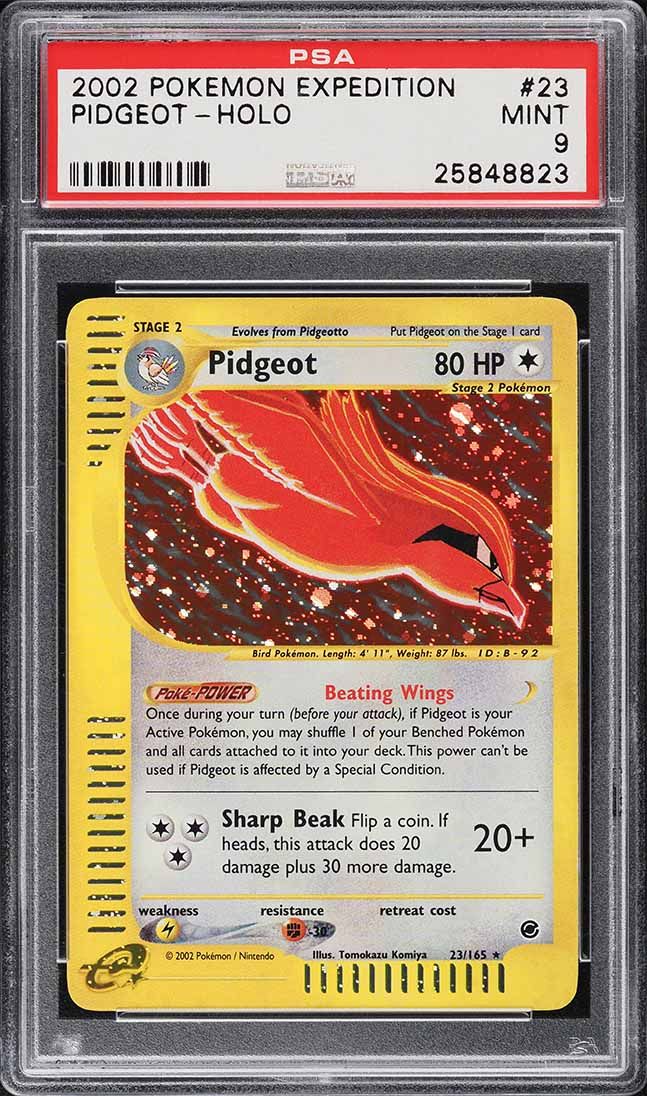 2002 Pokemon Expedition Holo Pidgeot #23 PSA 9 MINT