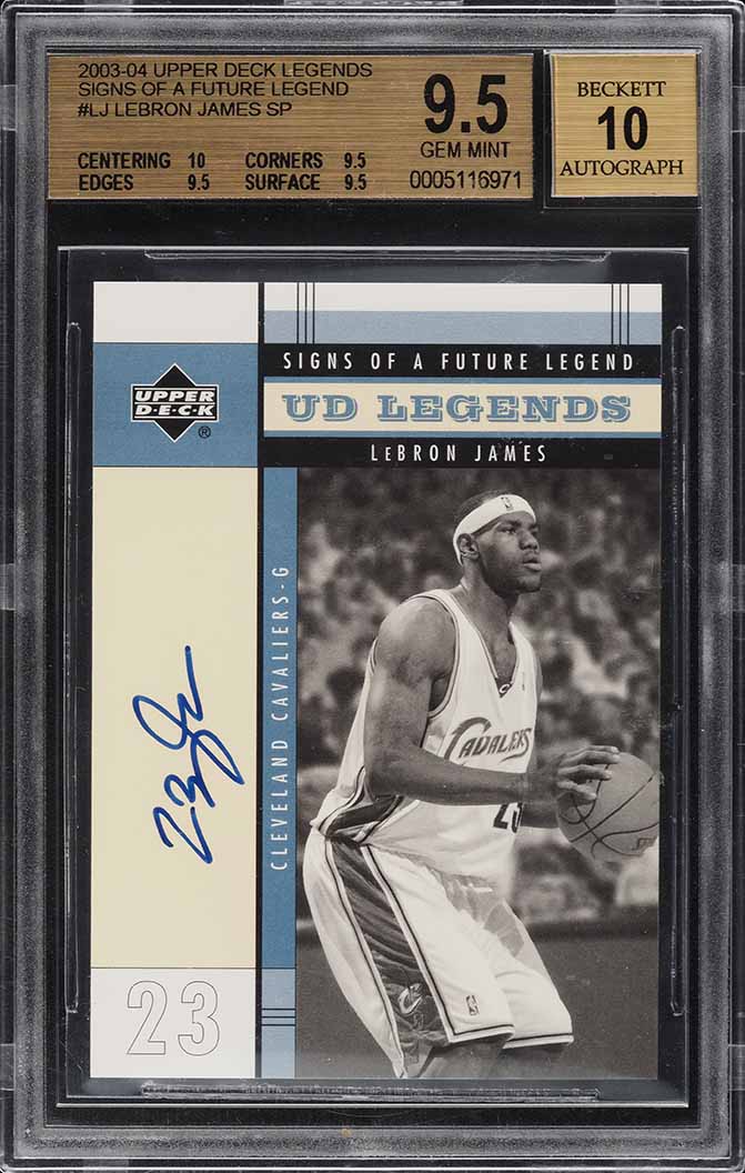 2003 UD Legends Signs Of Future Legend LeBron James ROOKIE AUTO