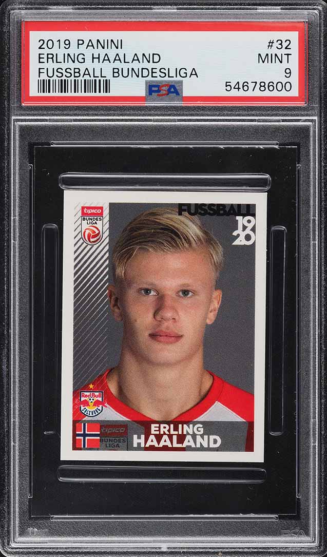 2019 Panini Fussball Bundesliga Erling Haaland Sticker #32 PSA 9