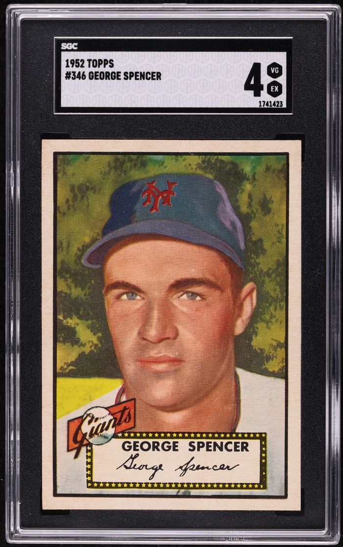 1952 Topps George Spencer #346 SGC 4 VGEX