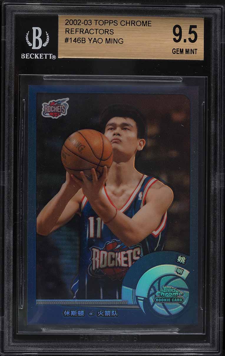 2002 Topps Chrome Refractor Yao Ming ROOKIE #146 BGS 9.5 GEM MINT
