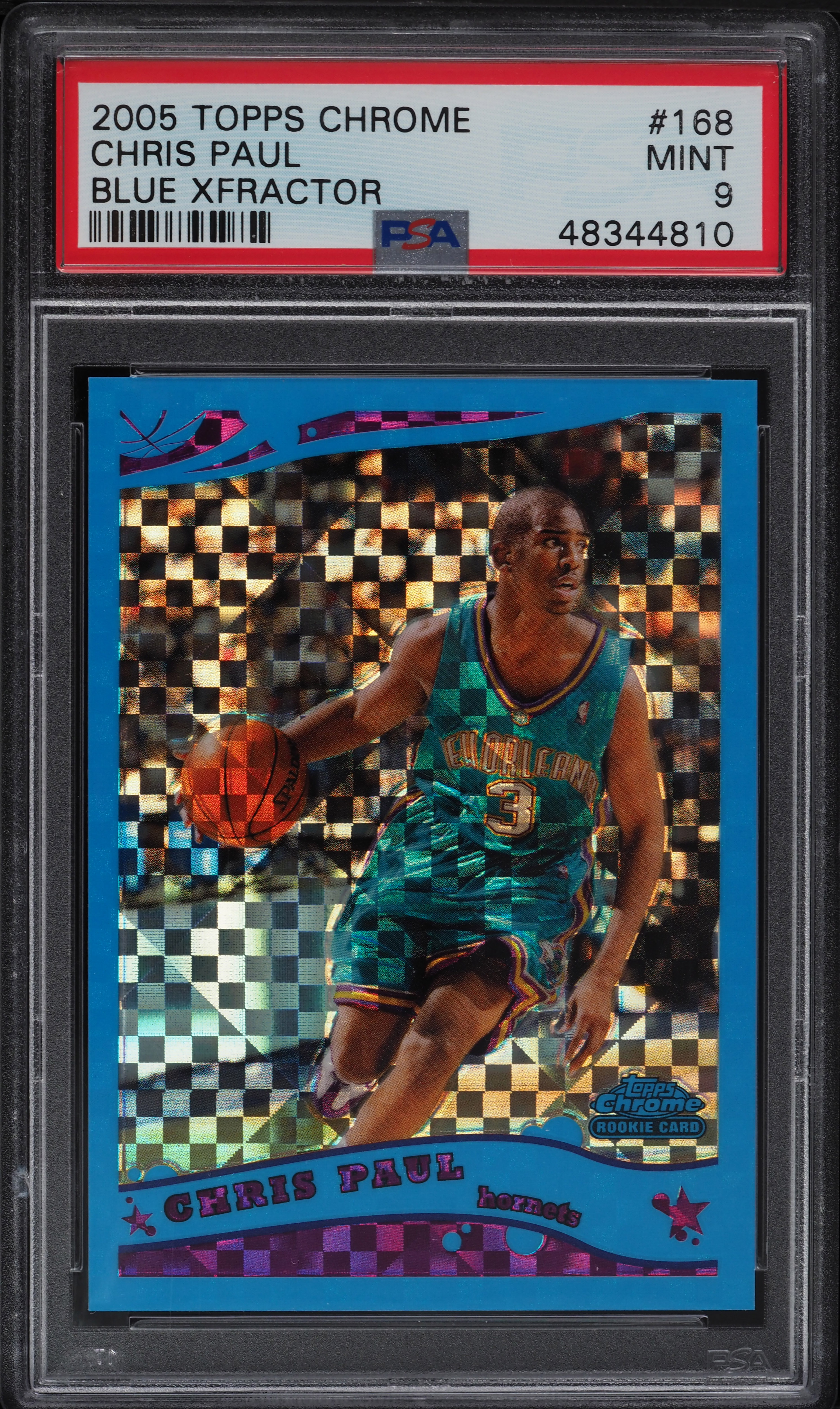 2005 Topps Chrome Blue Xfractor Chris Paul ROOKIE RC /90 #168 PSA 2005 Topps Chrome Blue Xfractor Chris Paul ROOKIE RC /90 #168 PSA