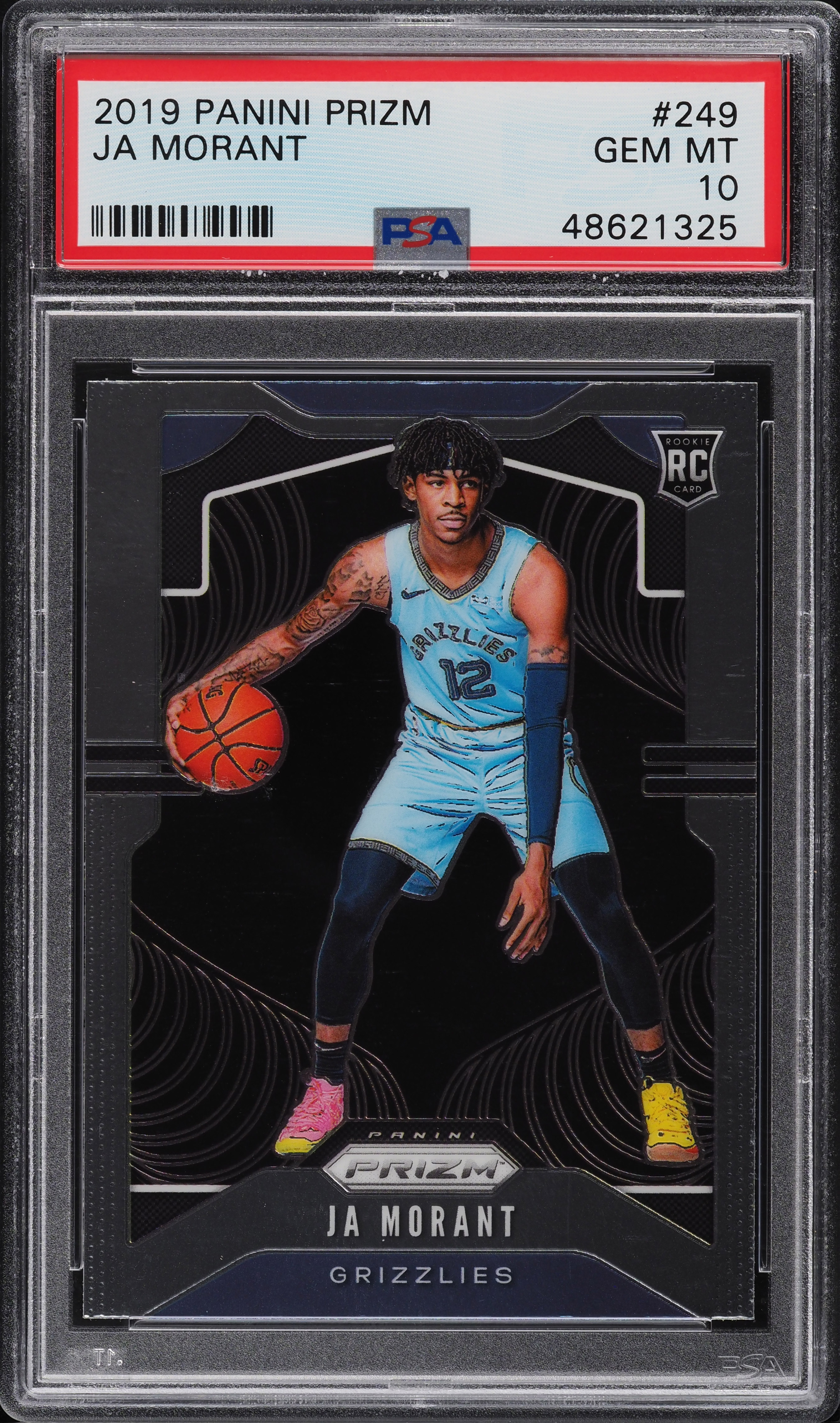 2019 Panini Prizm Ja Morant ROOKIE #249 PSA 10 GEM MINT on