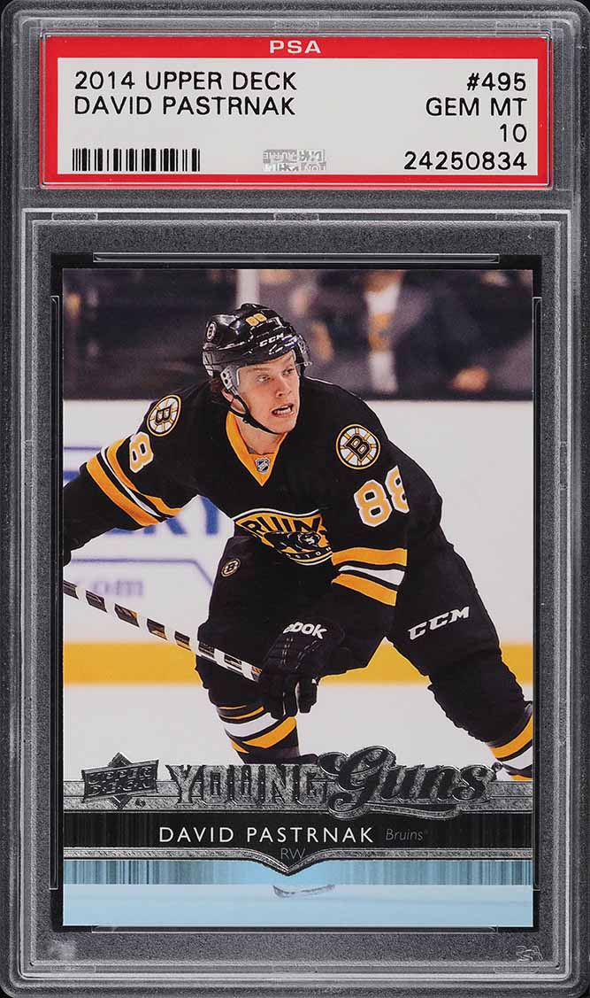 2014 Upper Deck Young Guns David Pastrnak ROOKIE #495 PSA 10 GEM MINT