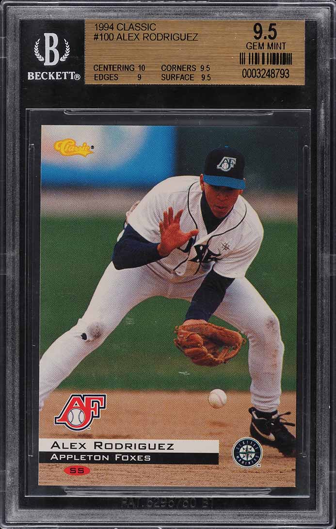 1994 Classic Alex Rodriguez ROOKIE #100 BGS 9.5 GEM MINT