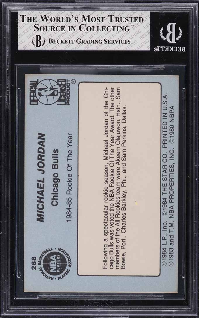 1984-85 Star Basketball Michael Jordan ROOKIE #288 BGS 6 EXMT