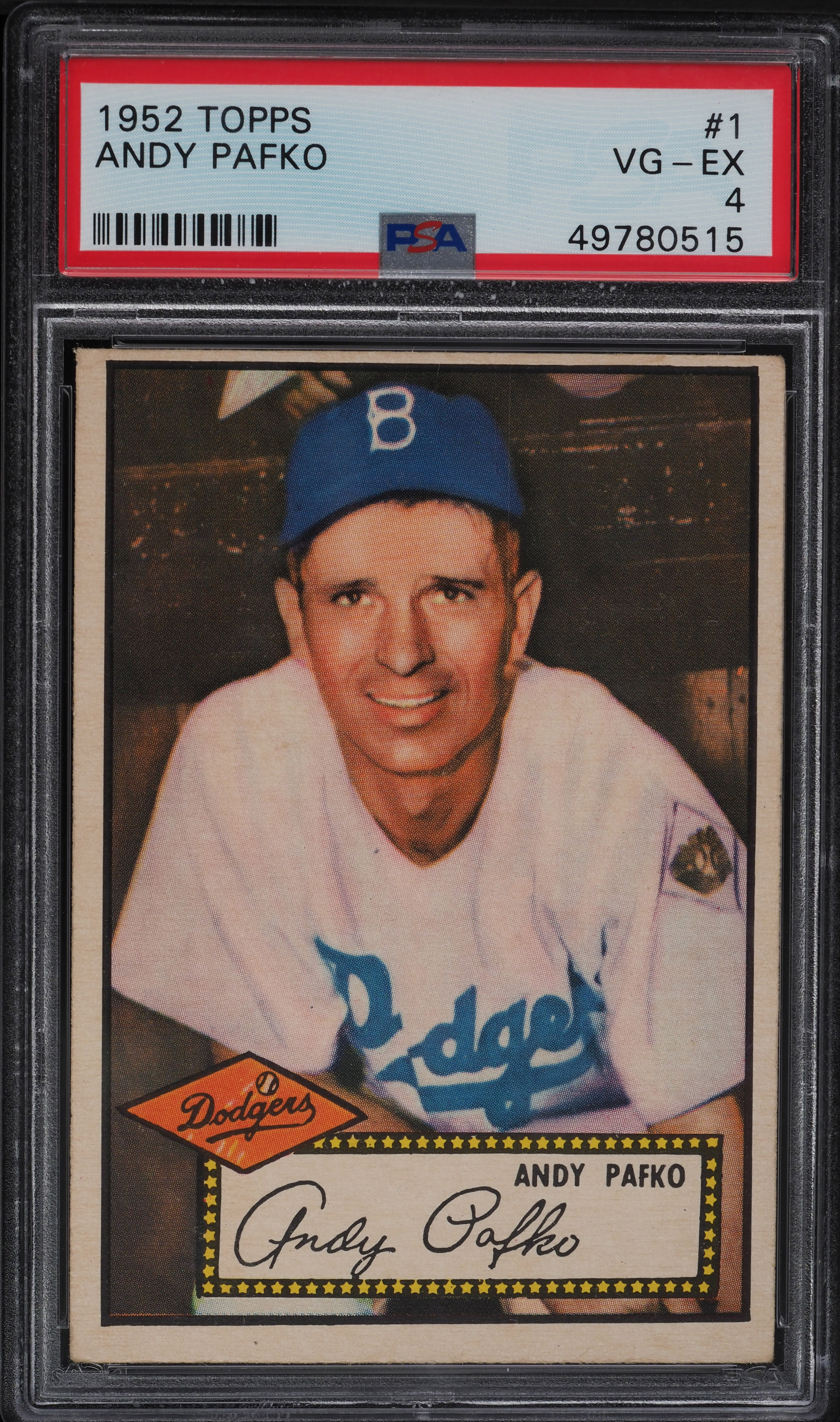 1952 Topps Andy Pafko #1 PSA 4 VGEX on Fanatics Collect
