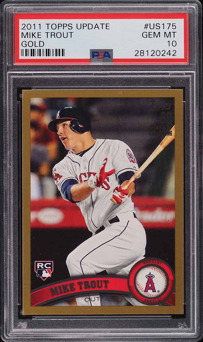 2011 Topps Update Gold Mike Trout ROOKIE /2011 #US175 PSA 10 GEM MINT