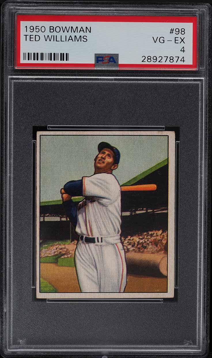 1950 Bowman Ted Williams #98 PSA 4 VGEX