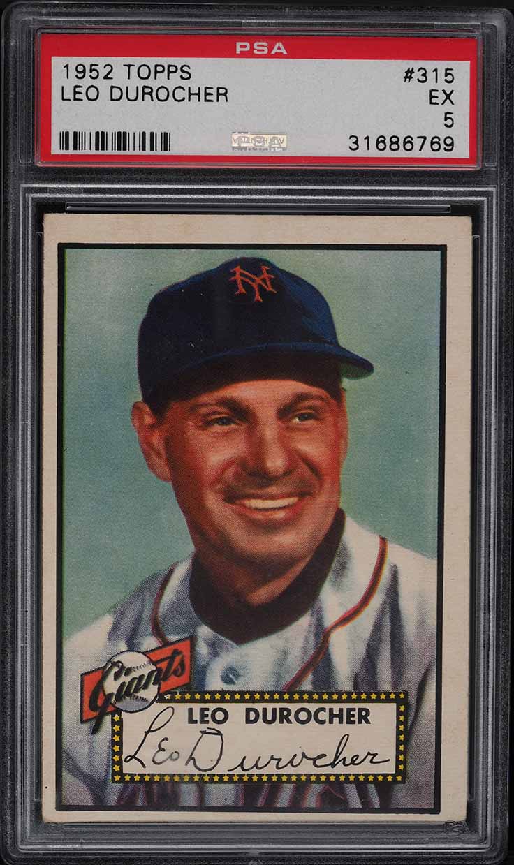 1952 Topps Leo Durocher #315 PSA 5 EX