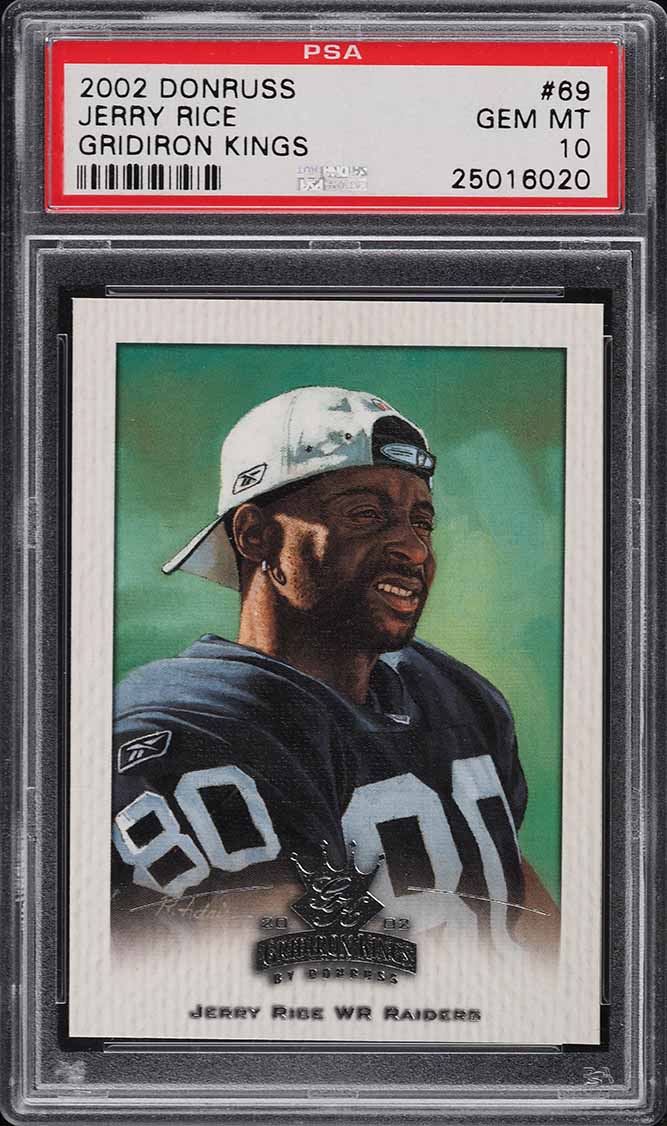 2002 Donruss Gridiron Kings Jerry Rice #69 PSA 10 GEM MINT