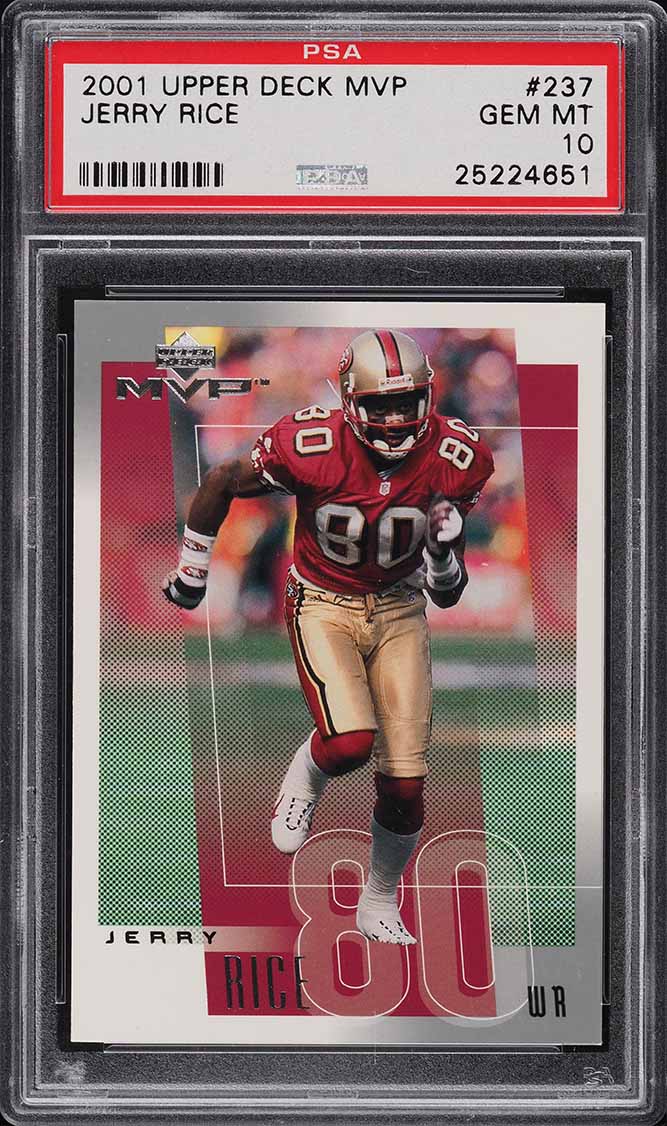 2001 Upper Deck MVP Jerry Rice #237 PSA 10 GEM MINT