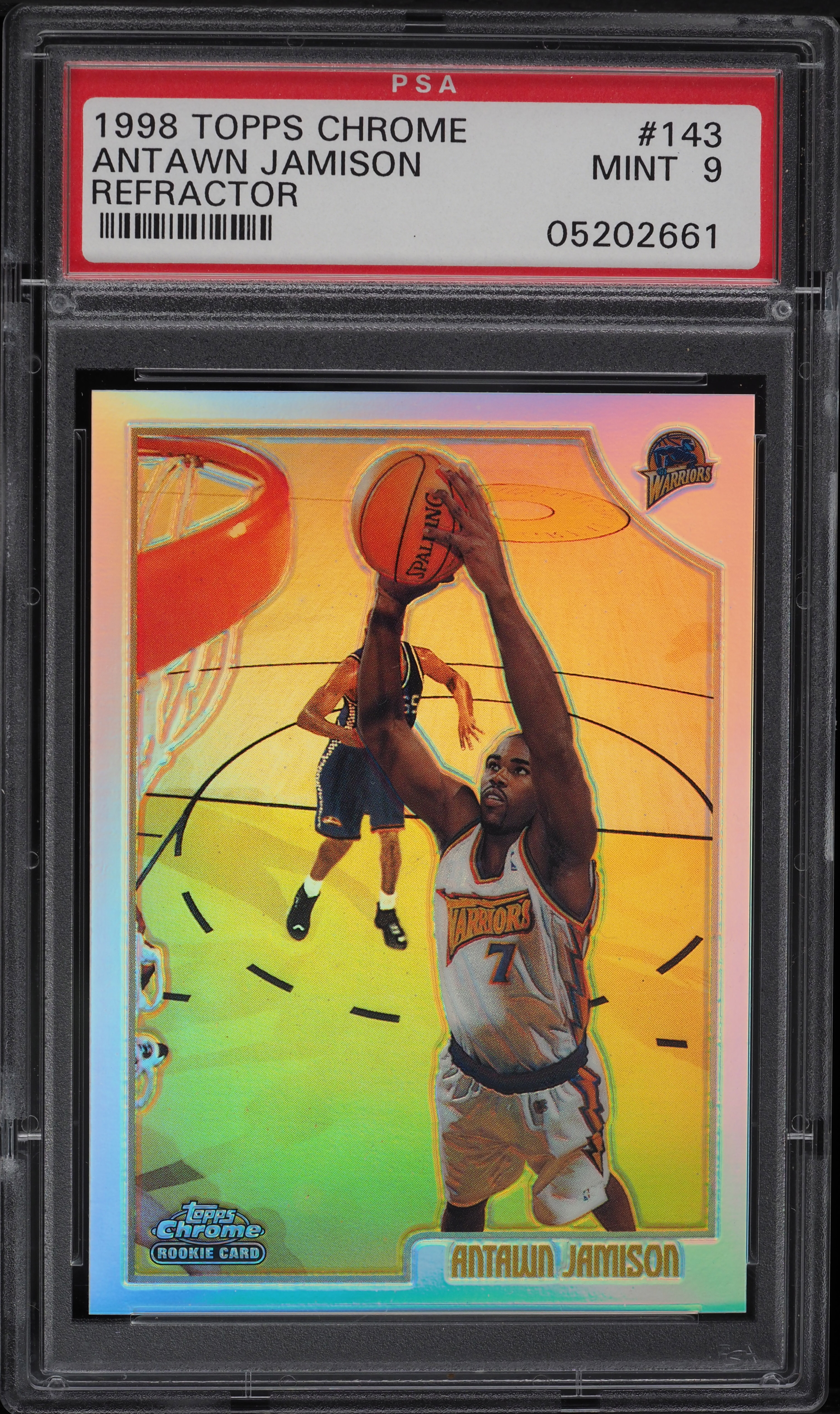 1998 Topps Chrome Refractor Antawn Jamison ROOKIE RC #143 PSA 9