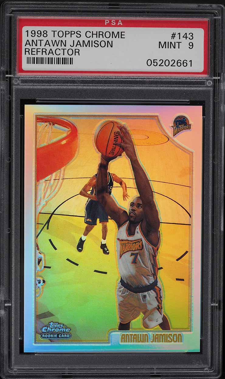 アンス ファティChrome rookie Refractor PSA 9 1998 Topps Chrome Refractor Antawn Jamison ROOKIE RC #143 PSA 9