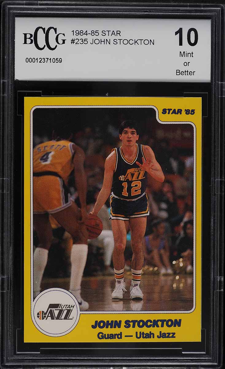 1984-85 Star Basketball John Stockton ROOKIE RC #235 BCCG 10 on 