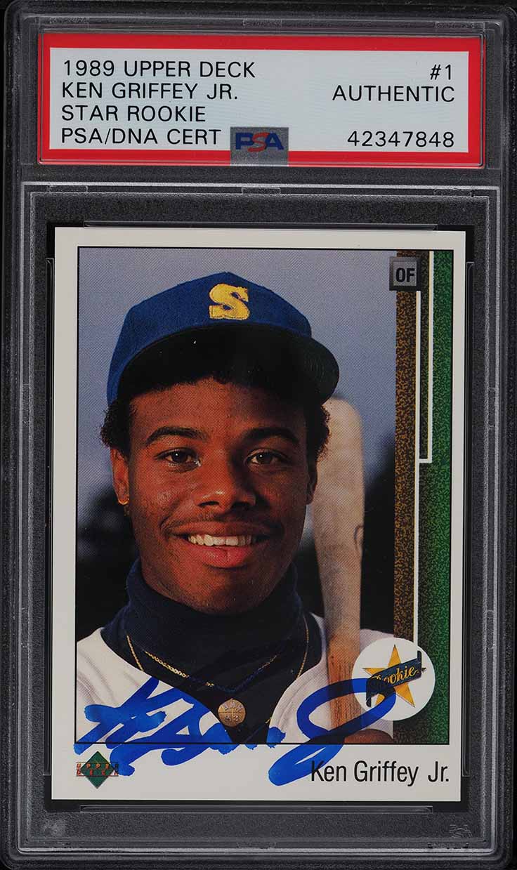 1989 Upper Deck Ken Griffey Jr. ROOKIE AUTO #1 PSA AUTH