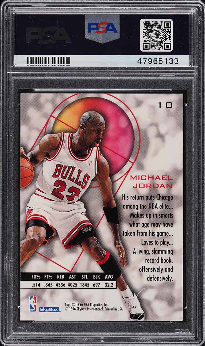 1995 Skybox E-XL Michael Jordan #10 PSA 10 GEM MINT