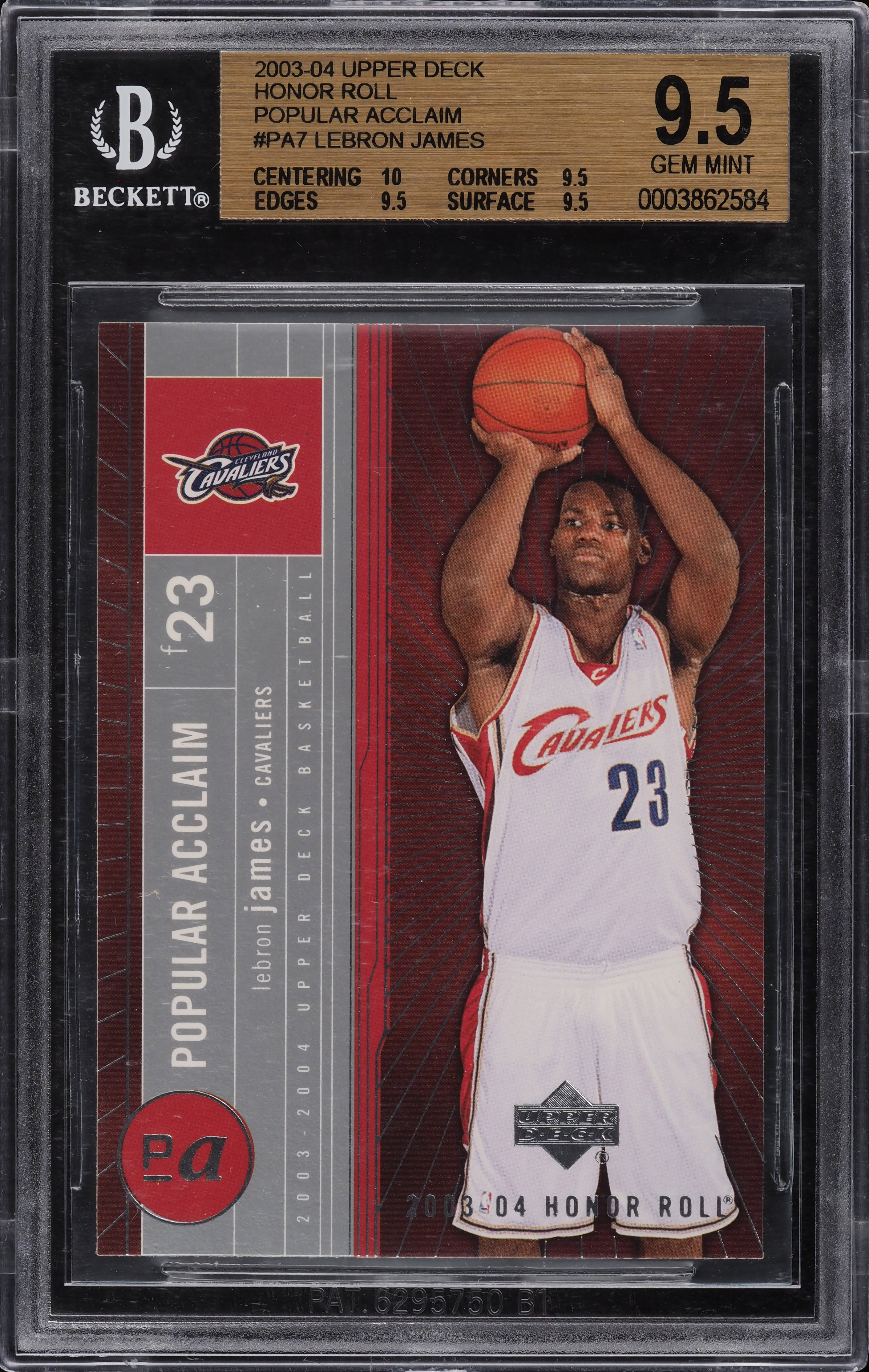 2003 Upper Deck Honor Roll Popular Acclaim LeBron James ROOKIE 