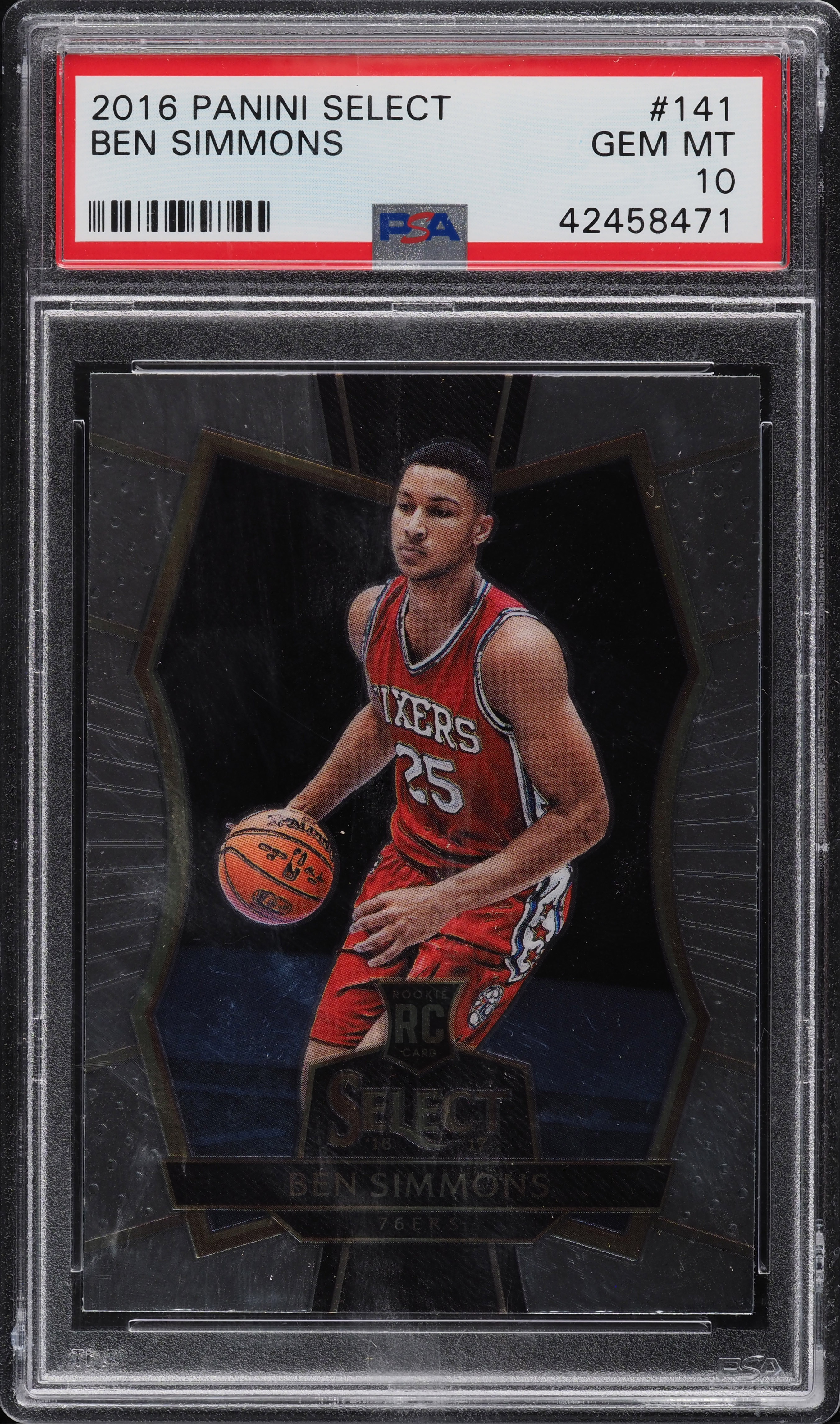 2016 Select Premier Level Ben Simmons ROOKIE #141 PSA 10 GEM MINT