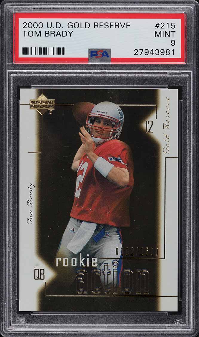 2000 Upper Deck Gold Reserve Tom Brady ROOKIE /2500 #215 PSA 9 MINT