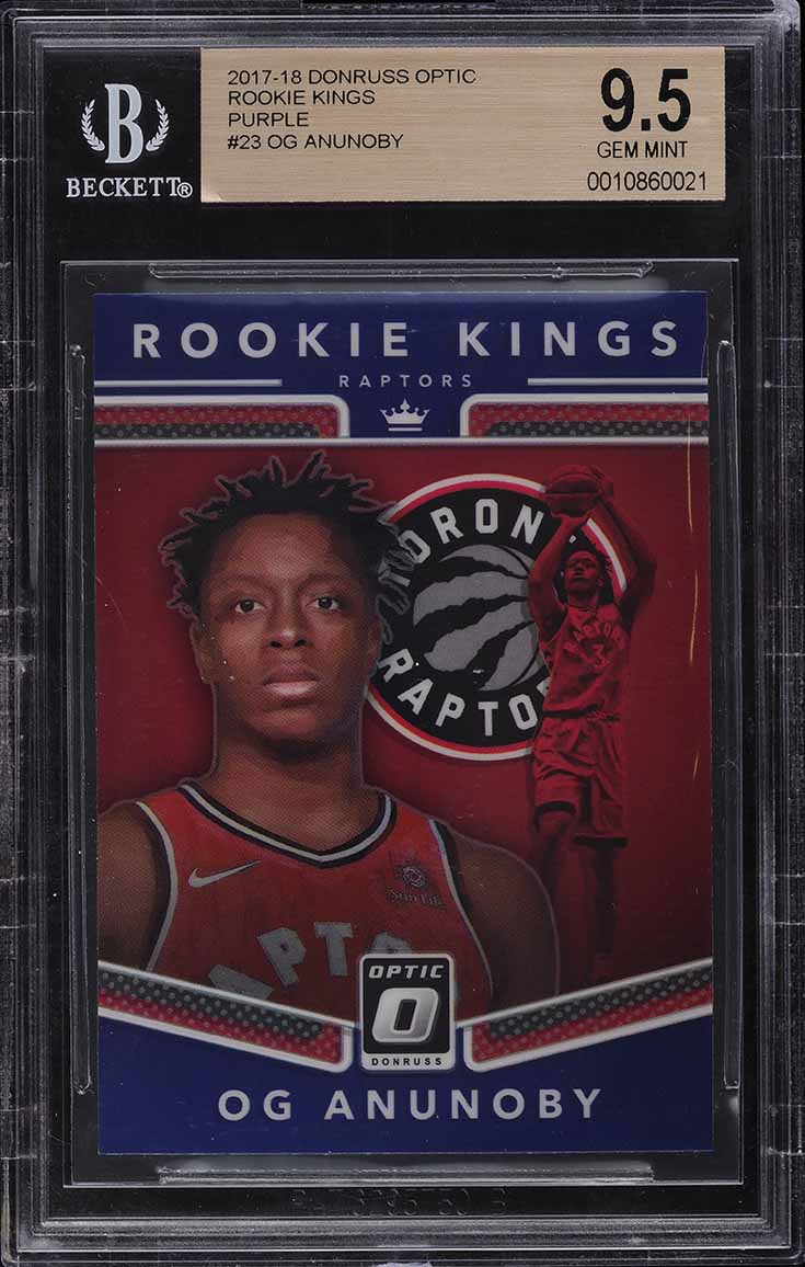 2017 Donruss Optic Rookie Kings Purple Og Anunoby ROOKIE RC #23 BGS 9.5 GEM MINT