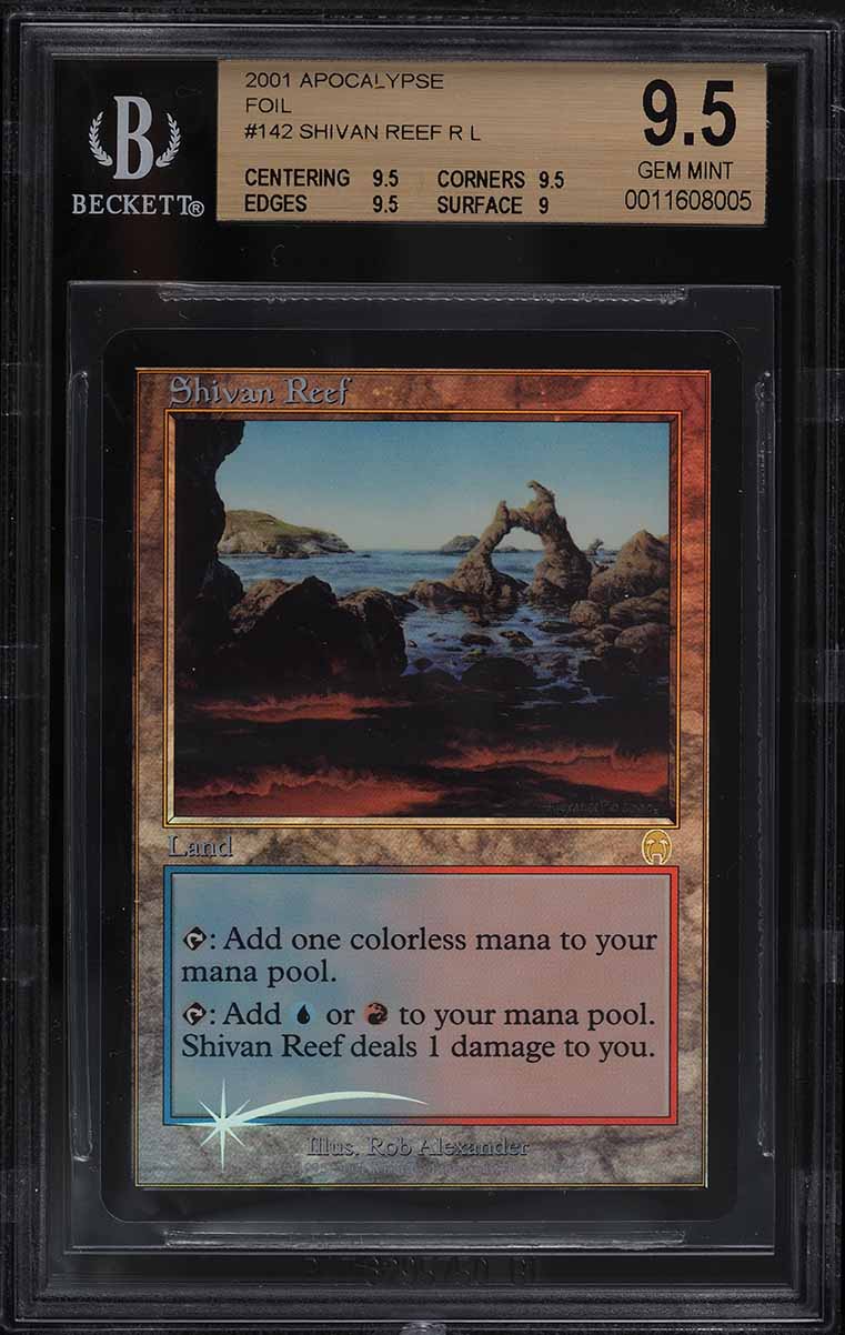 2001 Magic The Gathering MTG Apocalypse Foil Shivan Reef R L BGS