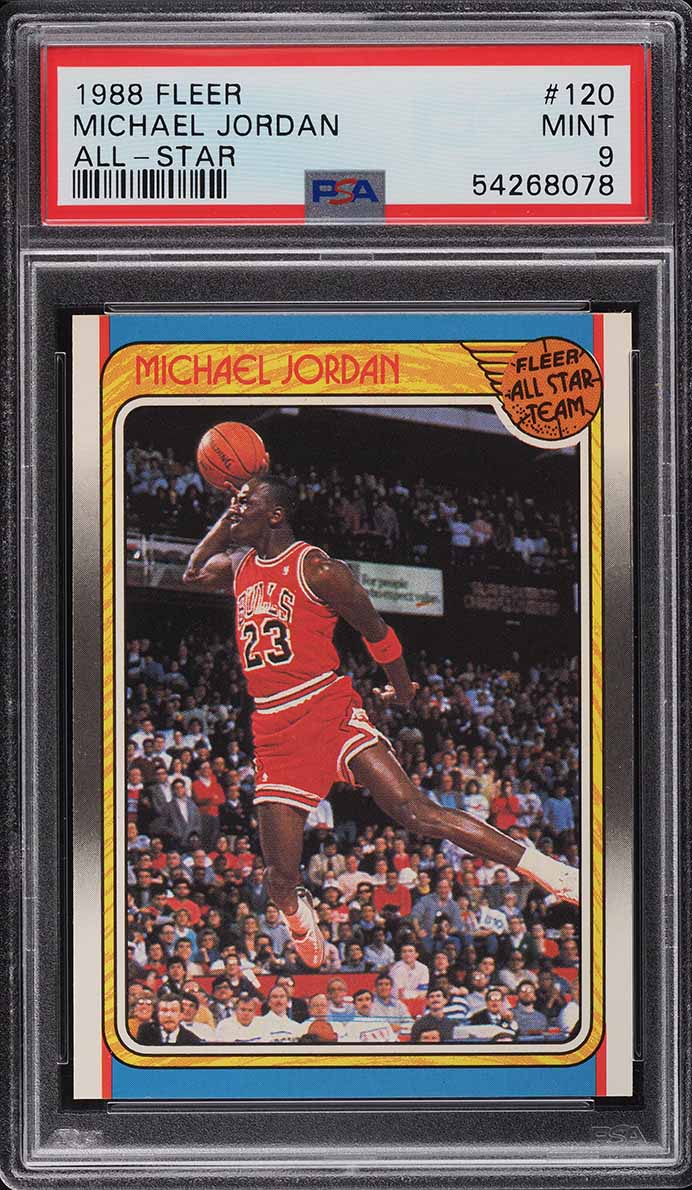 1988 Fleer Basketball Michael Jordan ALL-STAR #120 PSA 9 MINT