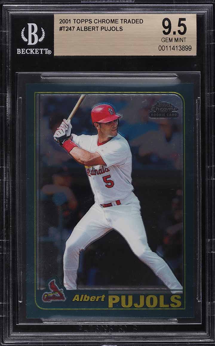 2001 Topps Chrome Traded Albert Pujols ROOKIE RC #T247 BGS 9.5 GEM