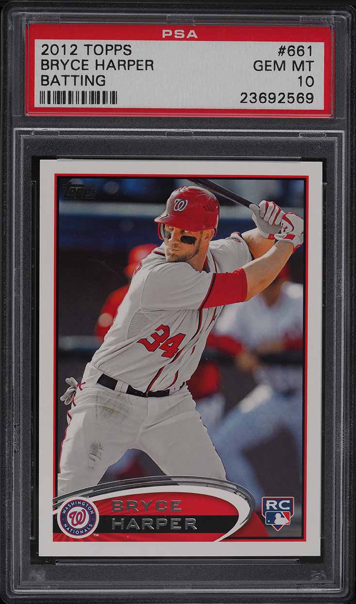 2012 Topps Bryce Harper ROOKIE RC #661 PSA 10 GEM MINT on Fanatics