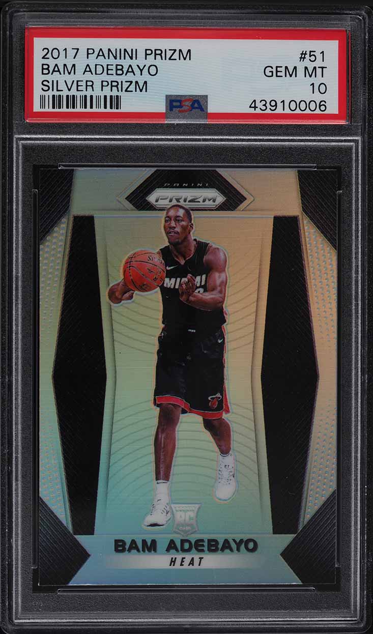 2017 Panini Prizm Silver Prizms Bam Adebayo ROOKIE RC #51 PSA 10 