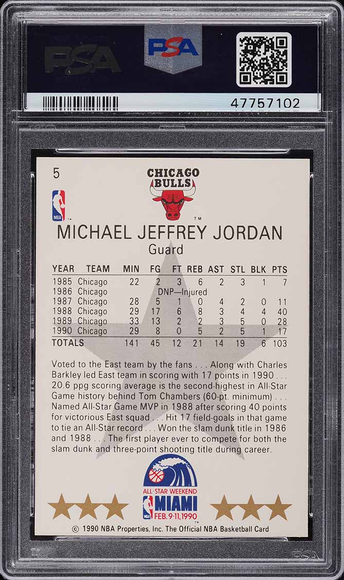 1990 Hoops All-Star Michael Jordan #5 PSA 4 VGEX