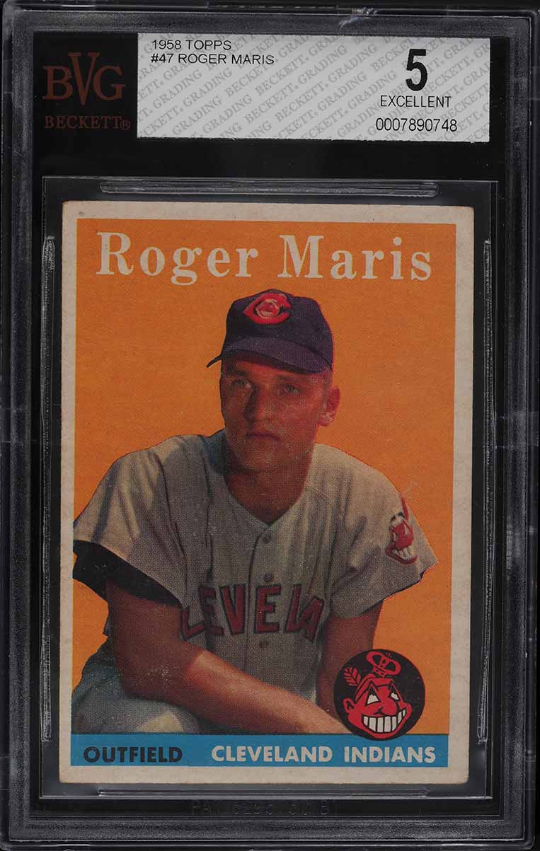1958 Topps Roger Maris ROOKIE #47 BVG 5 EX