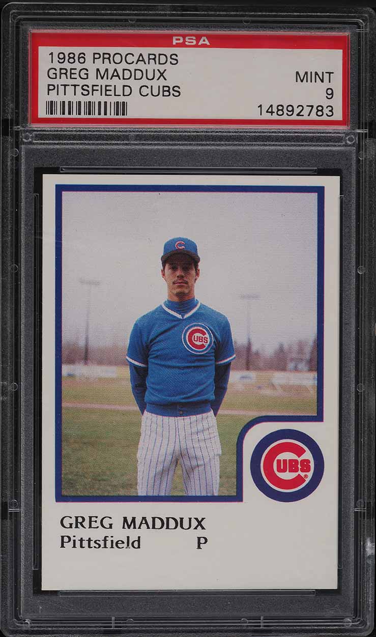 1986 Procards Pittsfield Cubs Greg Maddux ROOKIE PSA 9 MINT